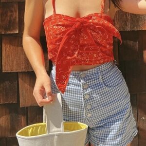 Good Alma Convertible Poplin Tie Top